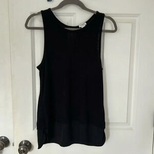 J.Crew black long tank top size small keyhole back